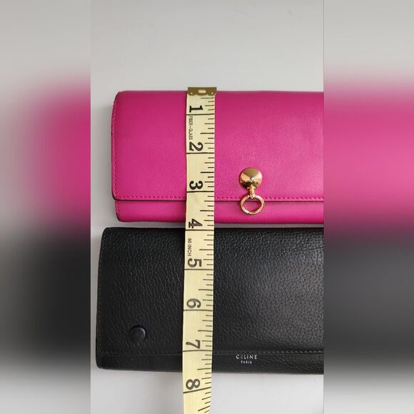 Fendi Pink and Celine Black Leather Wallet Set - Picture 15 of 15